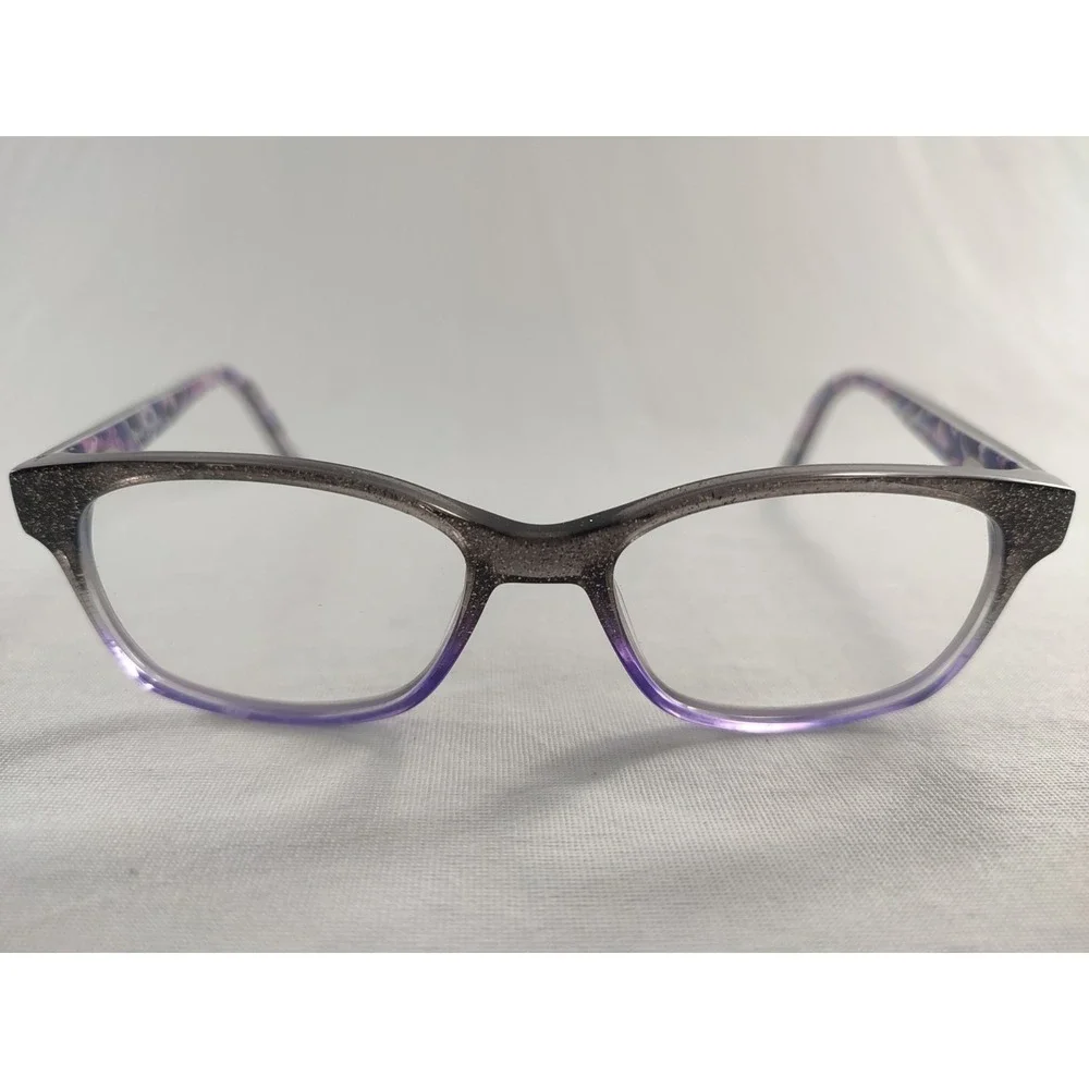 Vera Bradley Emilia Eyeglasses Frames Regal Rosette Purple Glitter 47-15-125